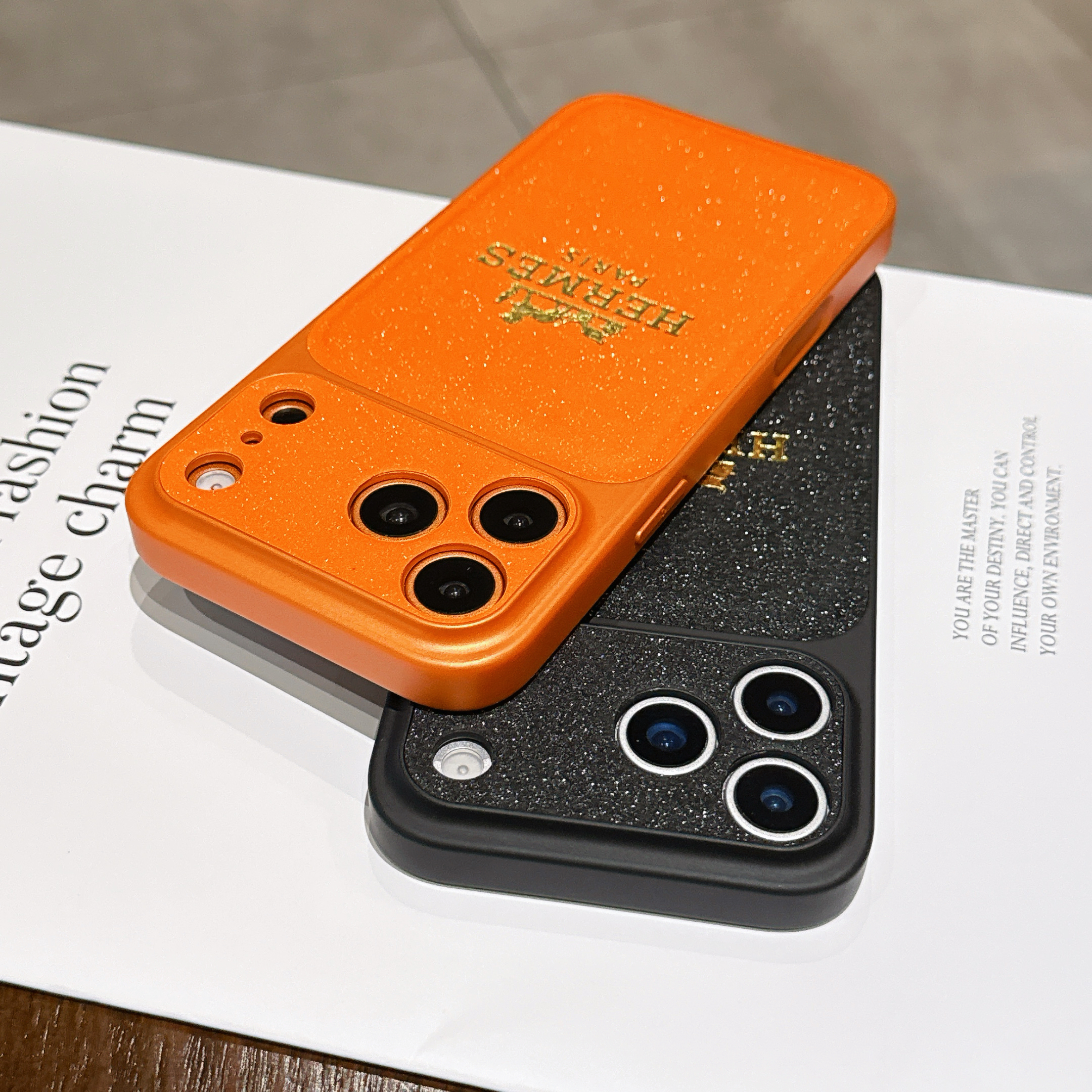 Premium CH iPhone case orange– GZLV005