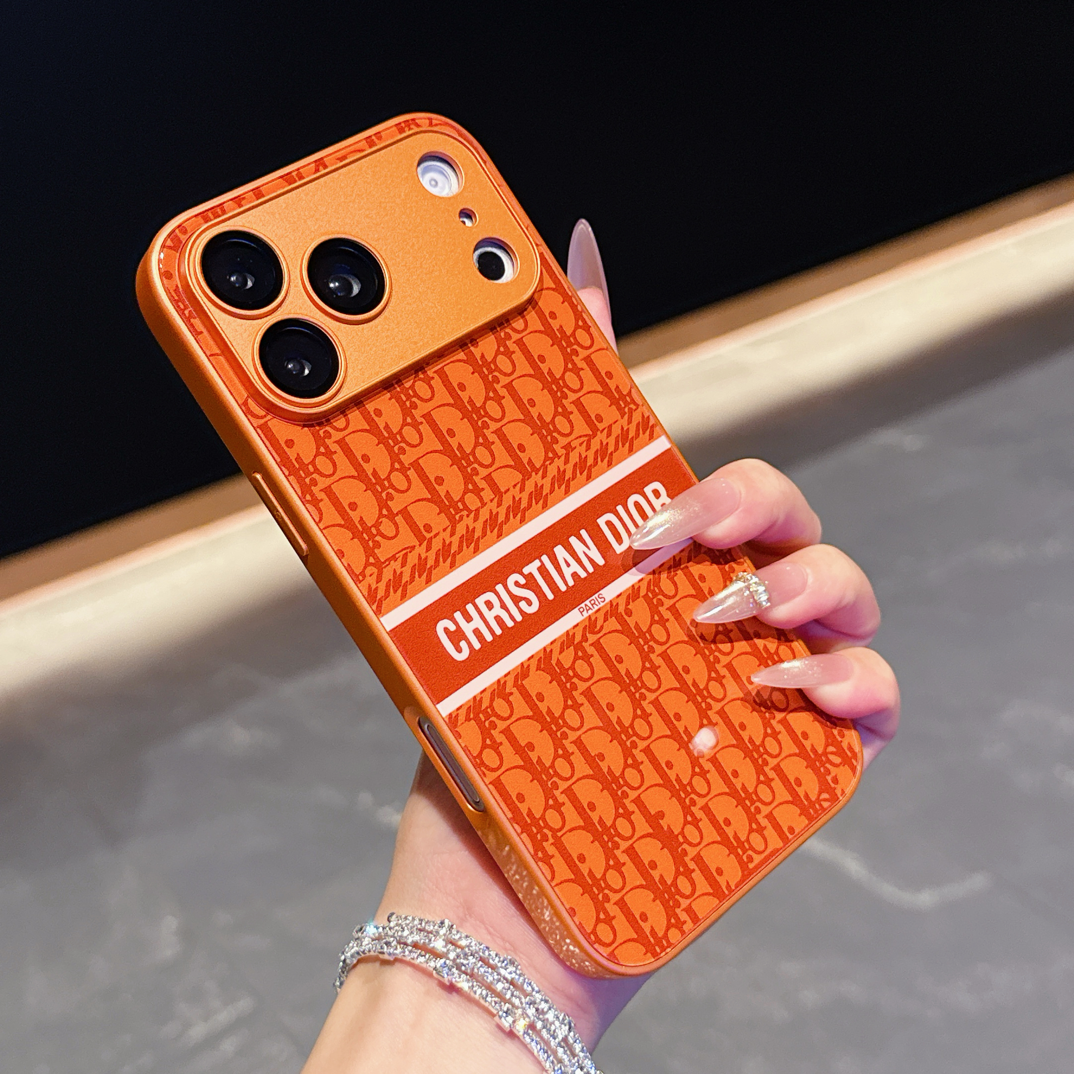 High-quality CD iPhone case orange– GZLV0010