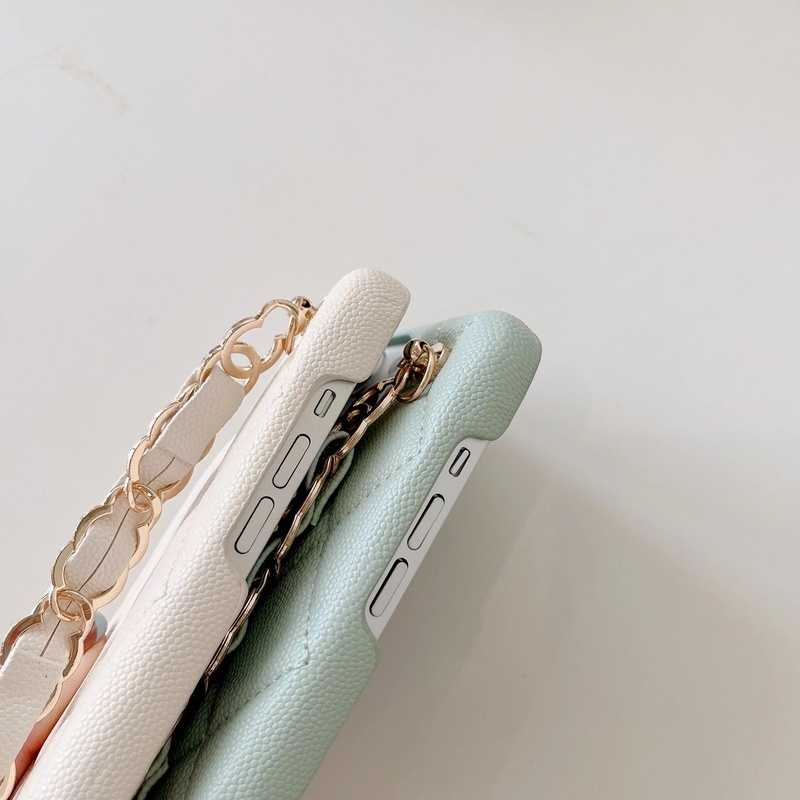 CC iPhone Case With Card Holder And Strap Green -SLK240104-GTOCASE