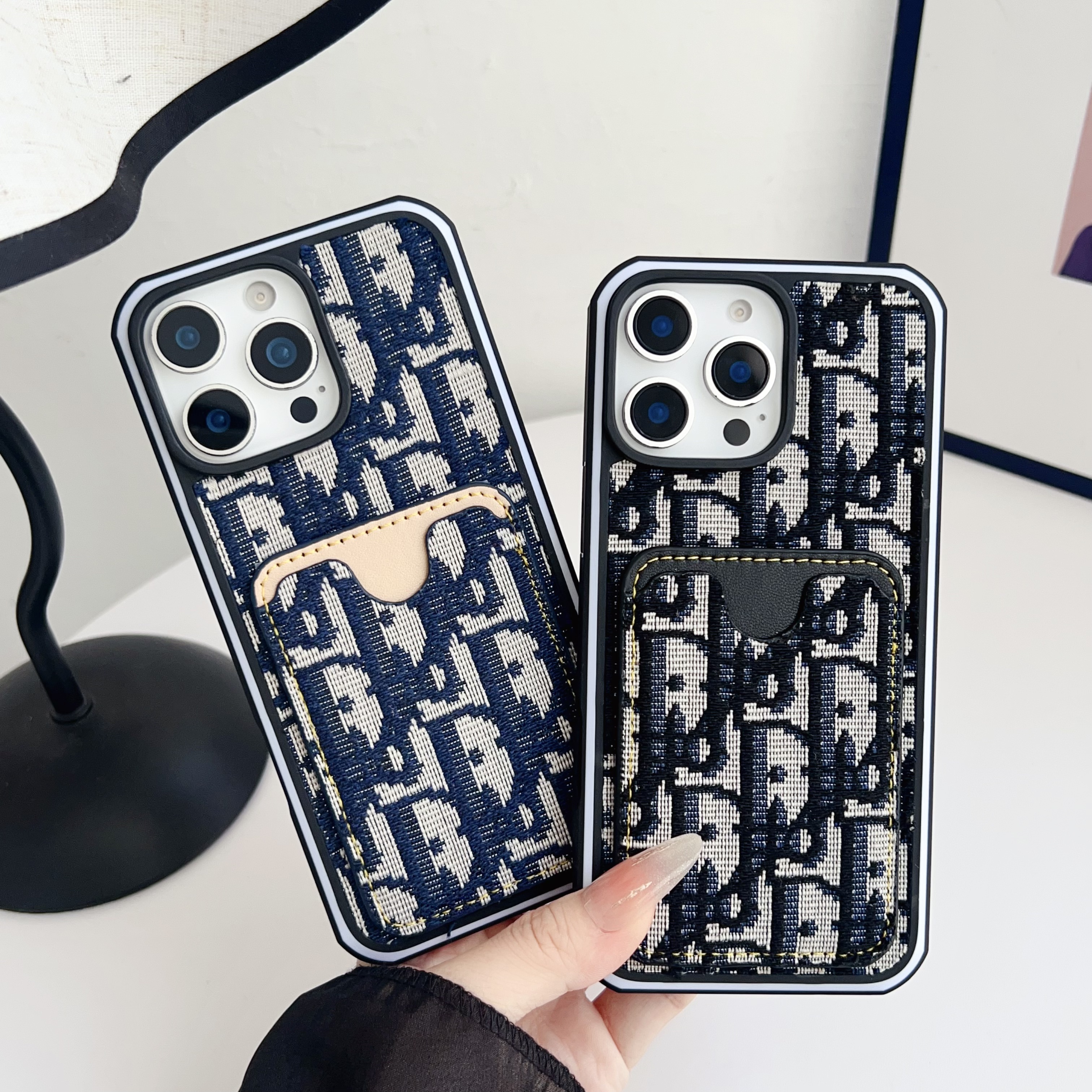 Fabrics CD iPhone Case With Card Holder -CZK251705