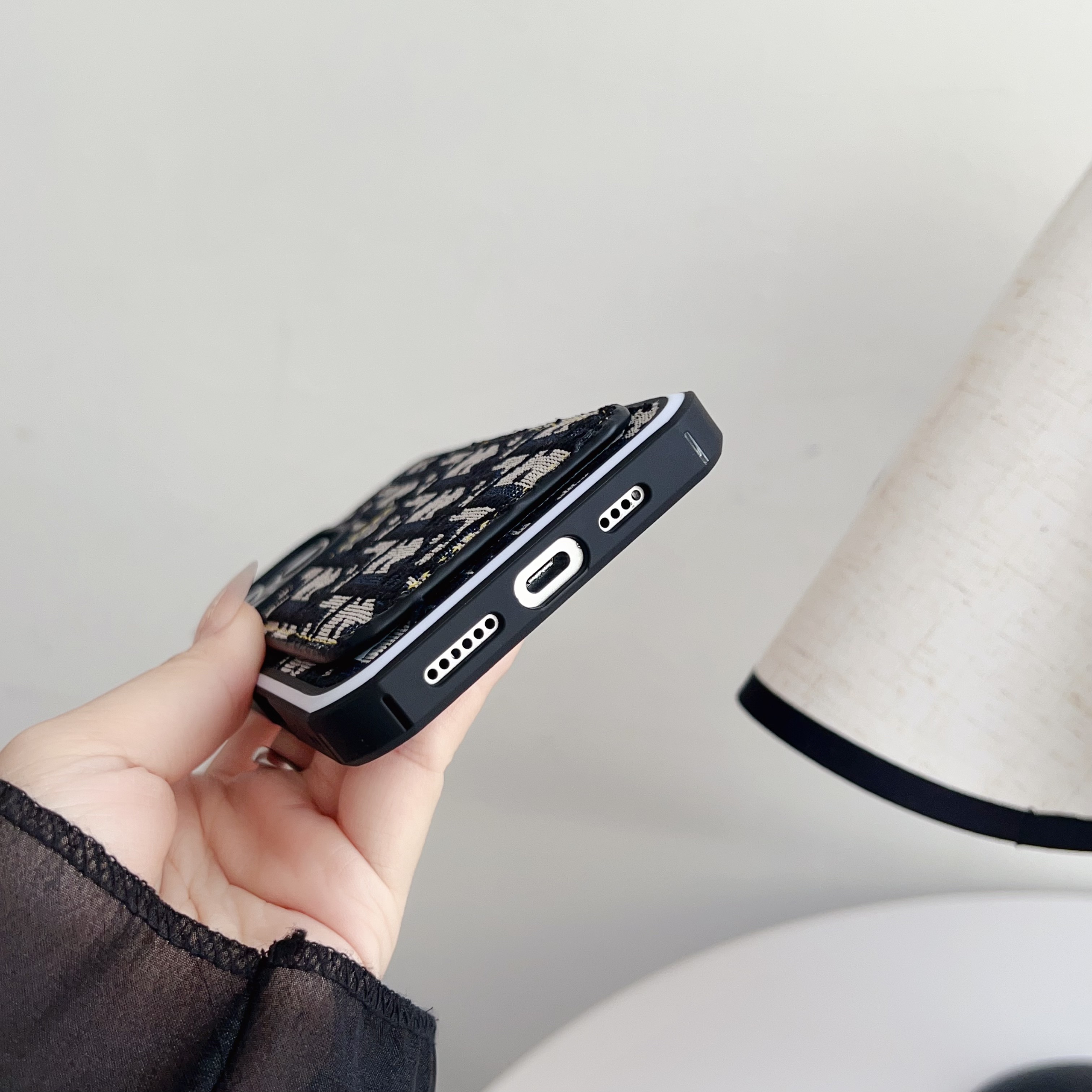 Fabrics CD iPhone Case With Card Holder -CZK251705