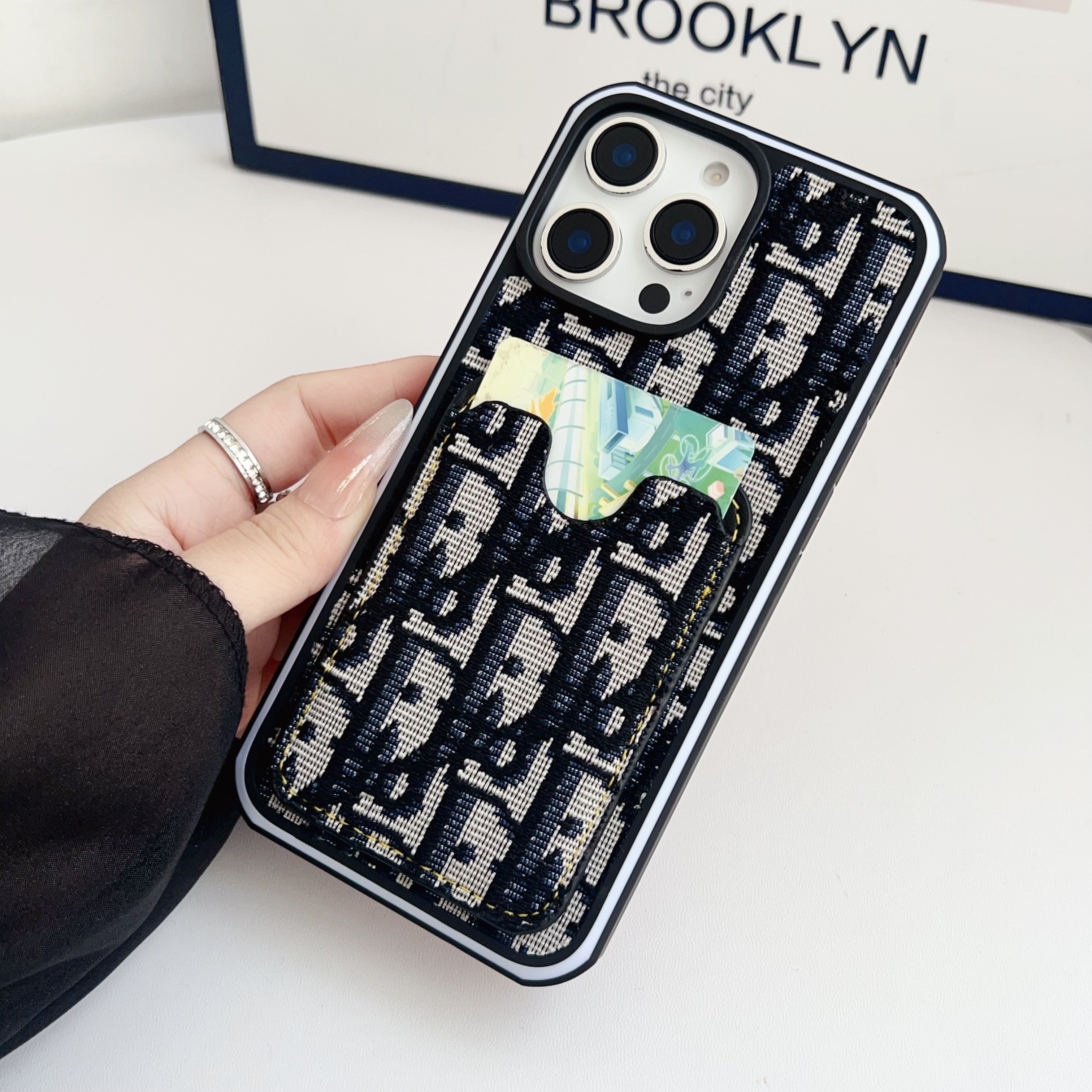 Fabrics CD iPhone Case With Card Holder -CZK251705