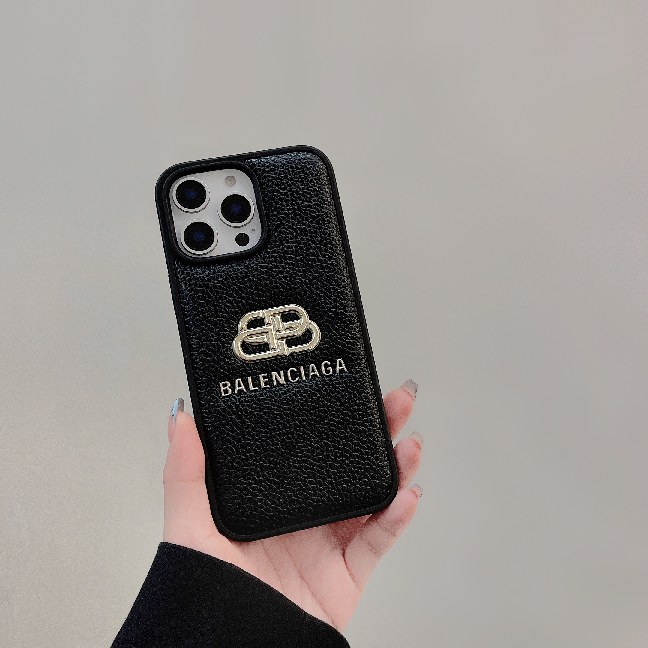 Leather BA iPhone Case Black-DPP250905