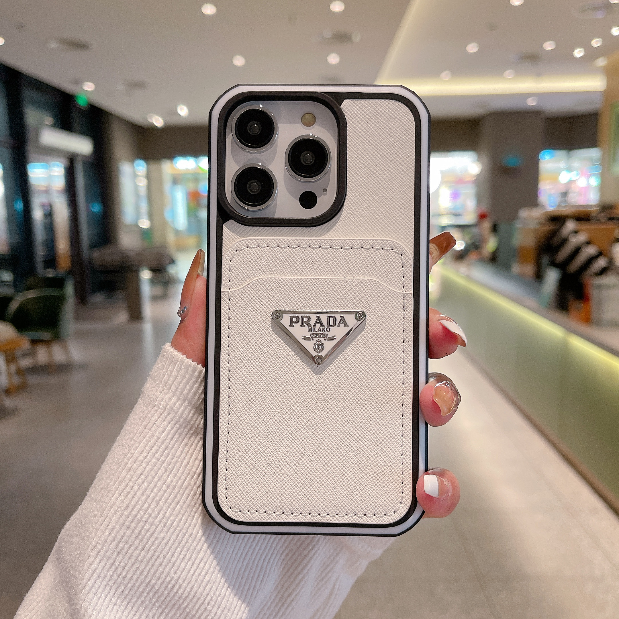 PR iPhone Case With Card Holder White -PZ240403-GTOCASE