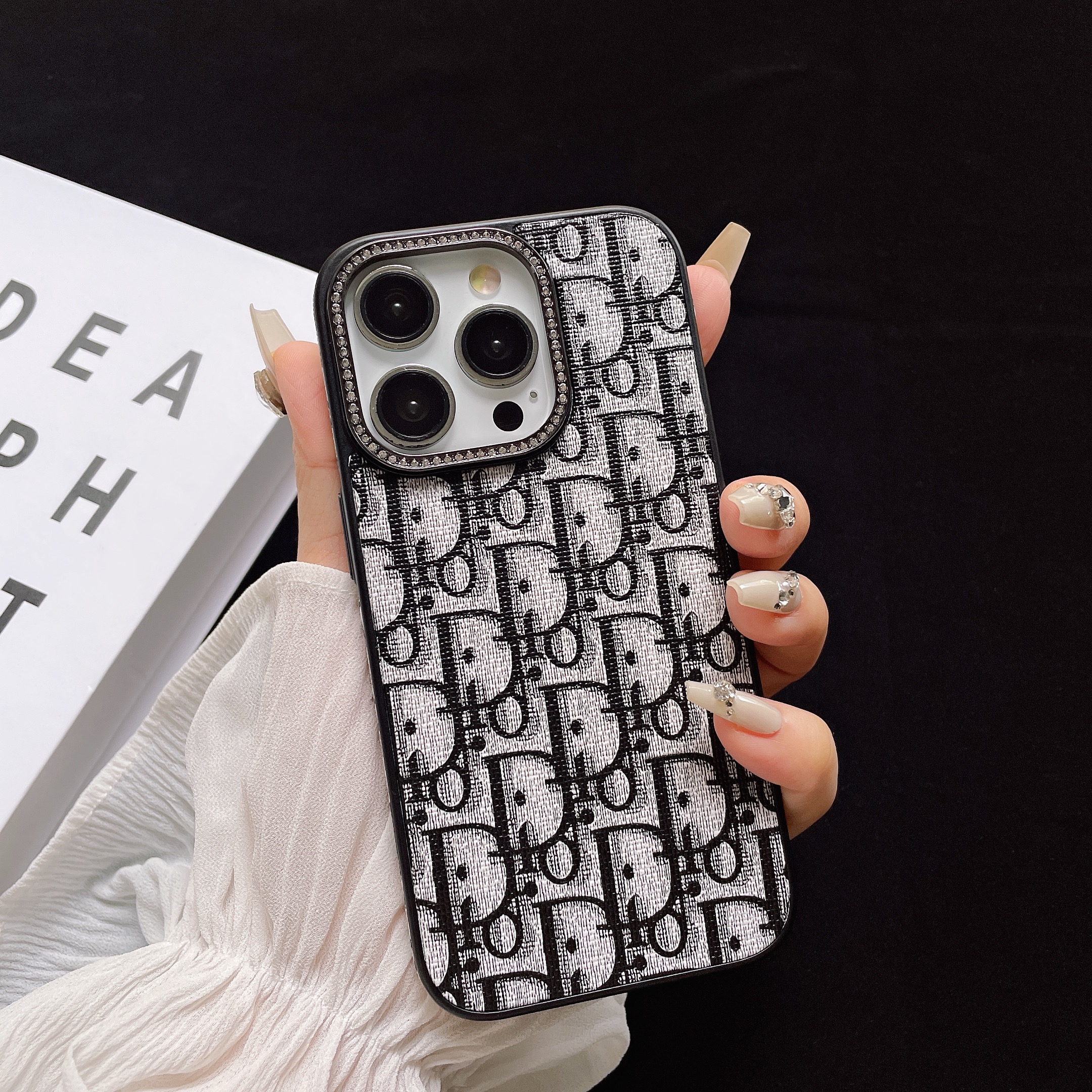 CD iPhone Case With Diamond  -ZSK240513-GTOCASE