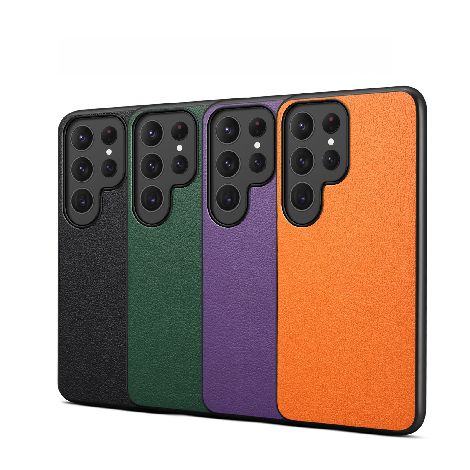 Leather Phone Case For Samsung Black-DSK241705-GTOCASE