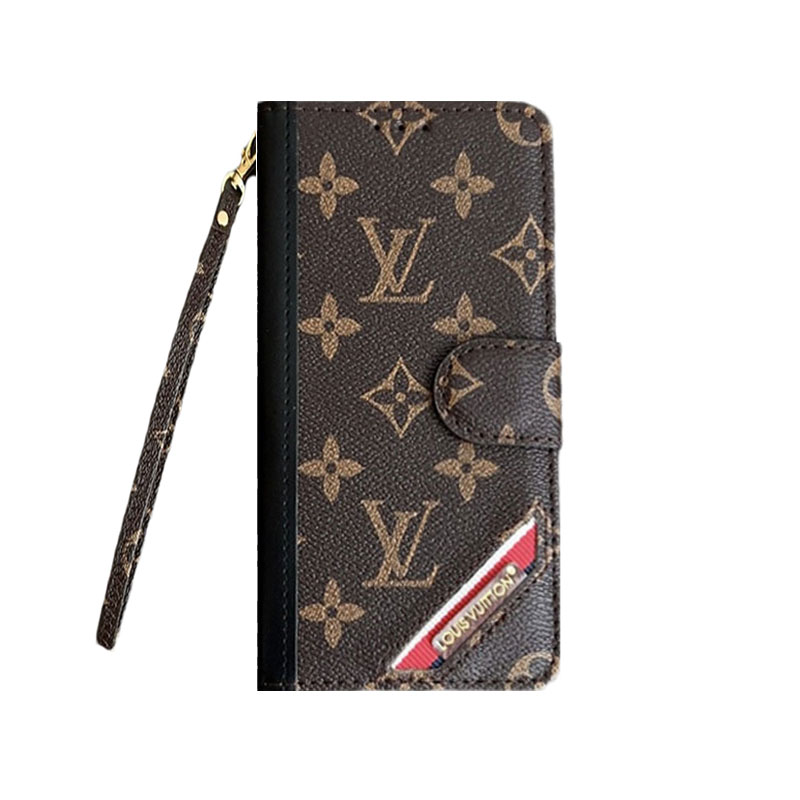 Luxury Leather Monogram iPhone Case with Card Holder and Cash Pocket-HYL25001