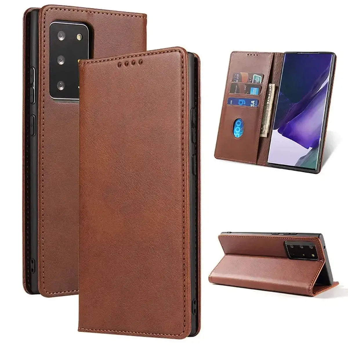 Premium Leather iPhone Case With Magnetic Folio Wallet-ZCK250927
