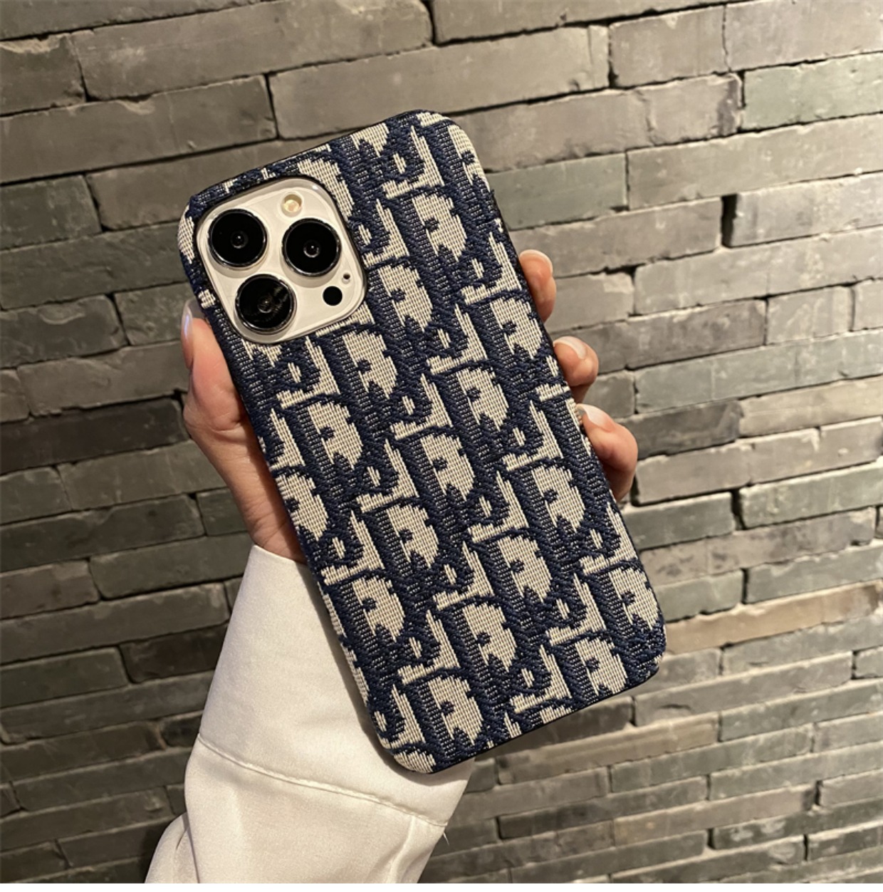 CD iPhone Case Classic Fabric Blue -GDK240315-GTOCASE