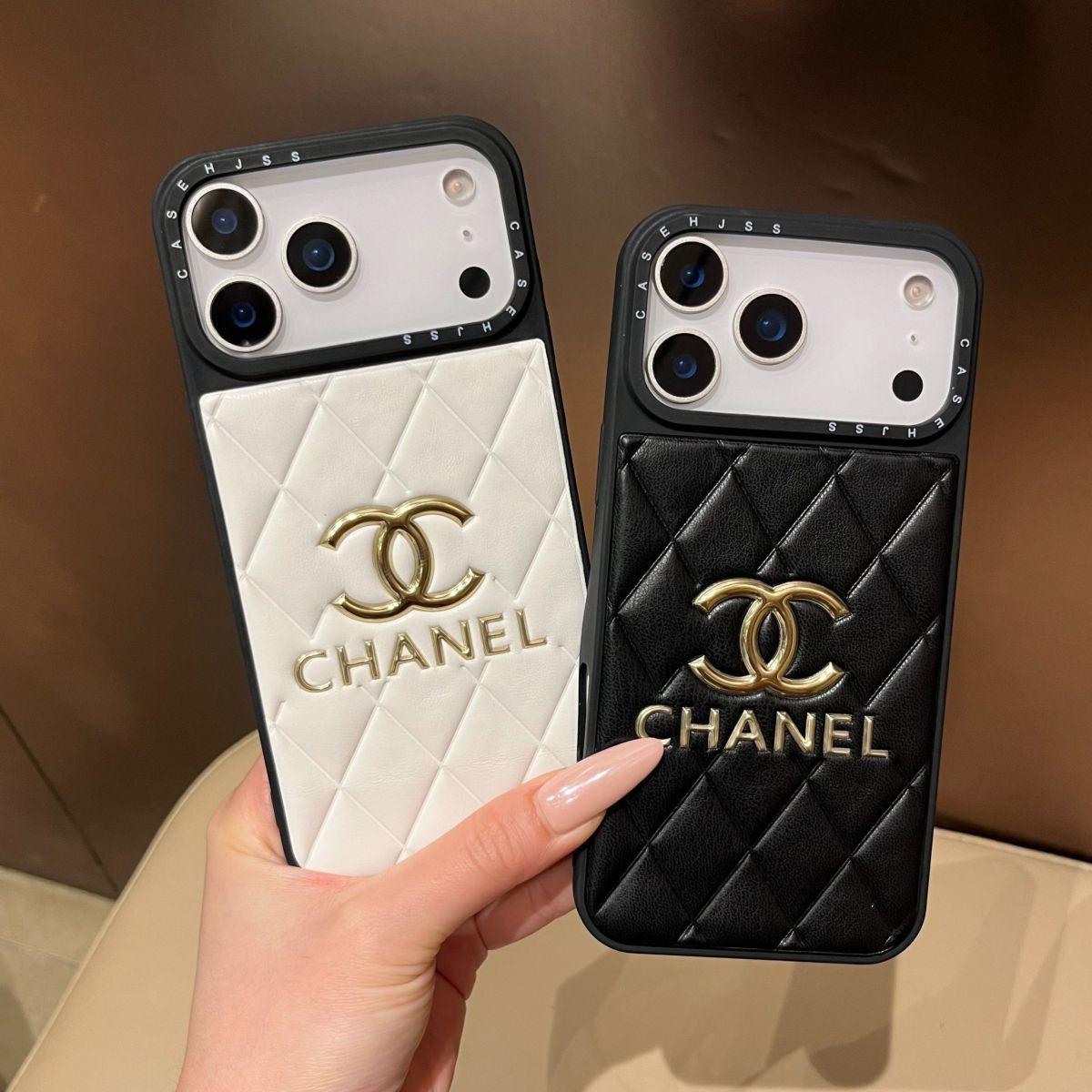 Luxury Leather CC iPhone Case For iPhone 17 Series White-YHJ251746