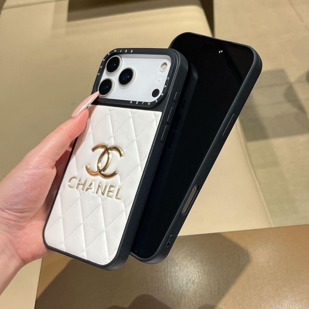 Luxury Leather CC iPhone Case For iPhone 17 Series White-YHJ251746