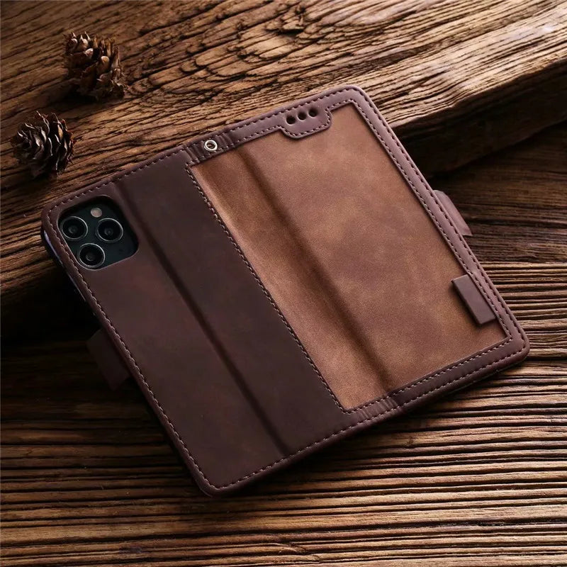 Luxury Leather Flip iPhone Case With Premium Wallet Cover-GSK251448
