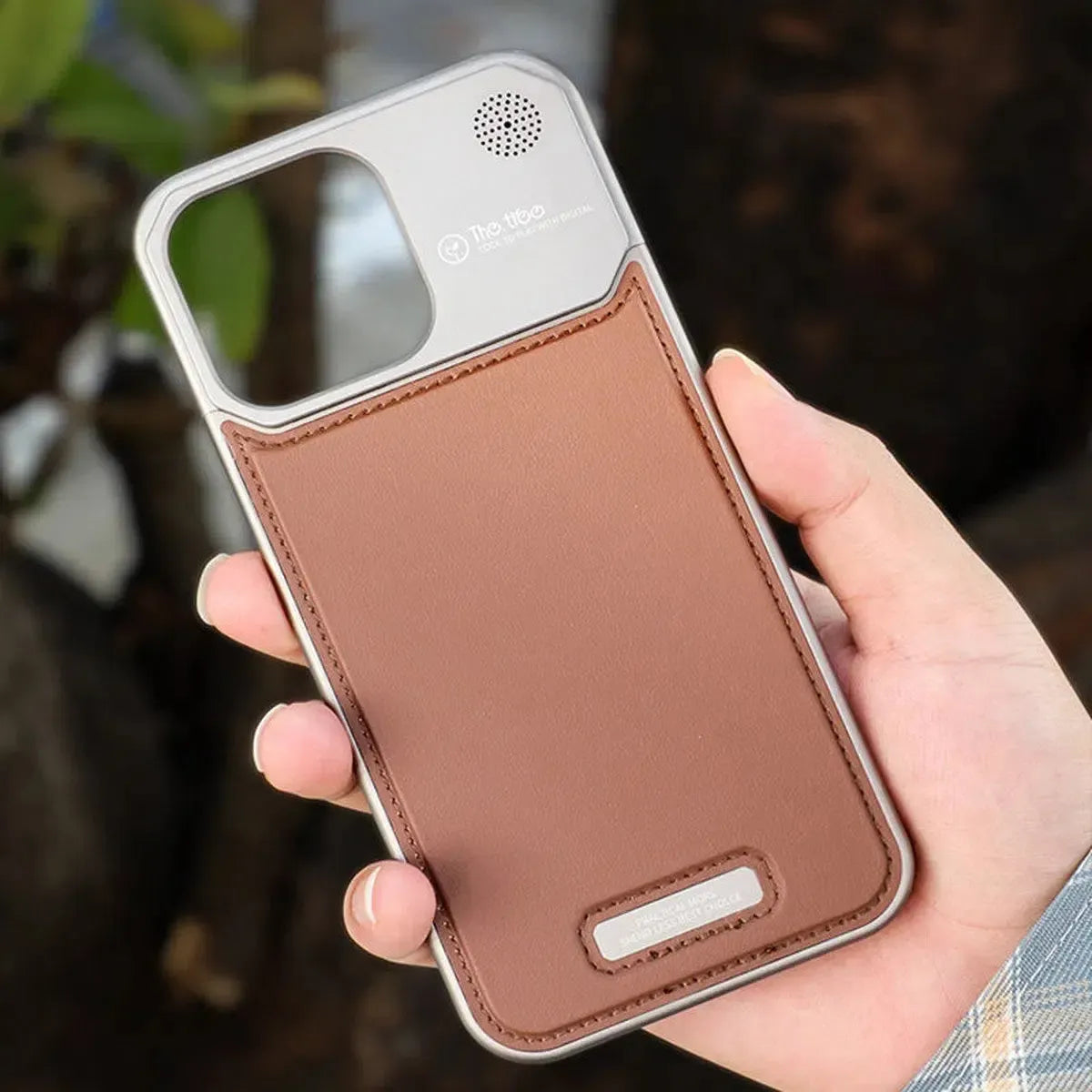 Luxury Leather Metal Magnetic Aluminum Fragrance Phone Case For iphone-SCK251116