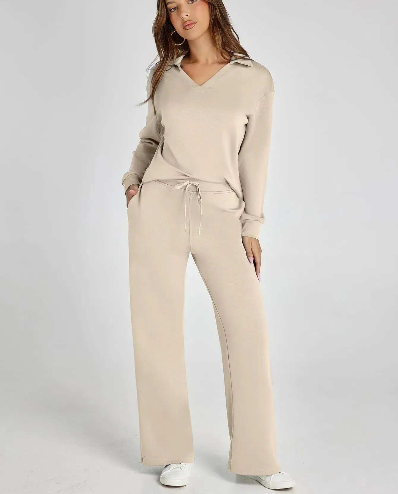 🔥Last Day Sale 49% OFF🏆️Women's 2 Piece Sets Outfits Casual Long Sleeve Sweatsuits Sets
