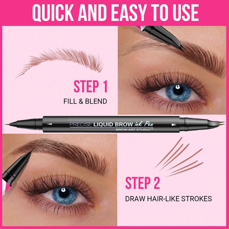 🎉Buy One Get One Free🎁 - Curved Eyebrow Pen - Microblading Eyebrow Pencil, Brow Pencil 2-in-1 Dual-Ended Eyebrow Pen