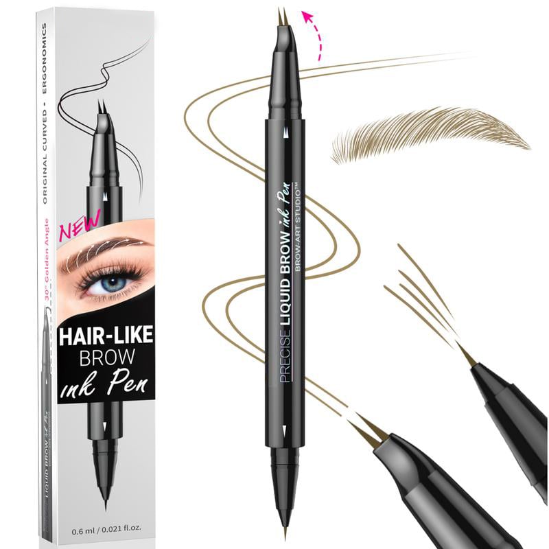 🎉Buy One Get One Free🎁 - Curved Eyebrow Pen - Microblading Eyebrow Pencil, Brow Pencil 2-in-1 Dual-Ended Eyebrow Pen