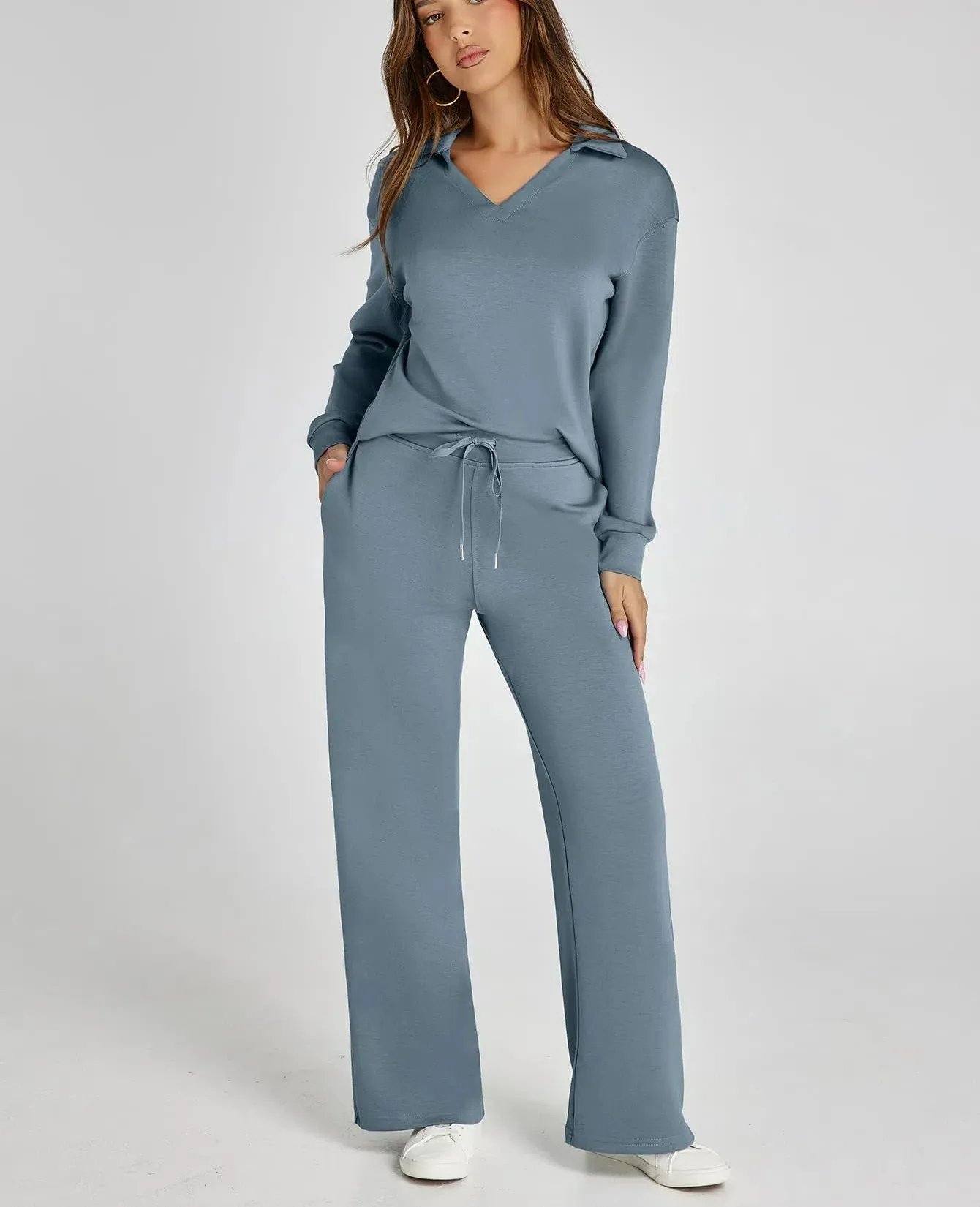 🔥Last Day Sale 49% OFF🏆️Women's 2 Piece Sets Outfits Casual Long Sleeve Sweatsuits Sets
