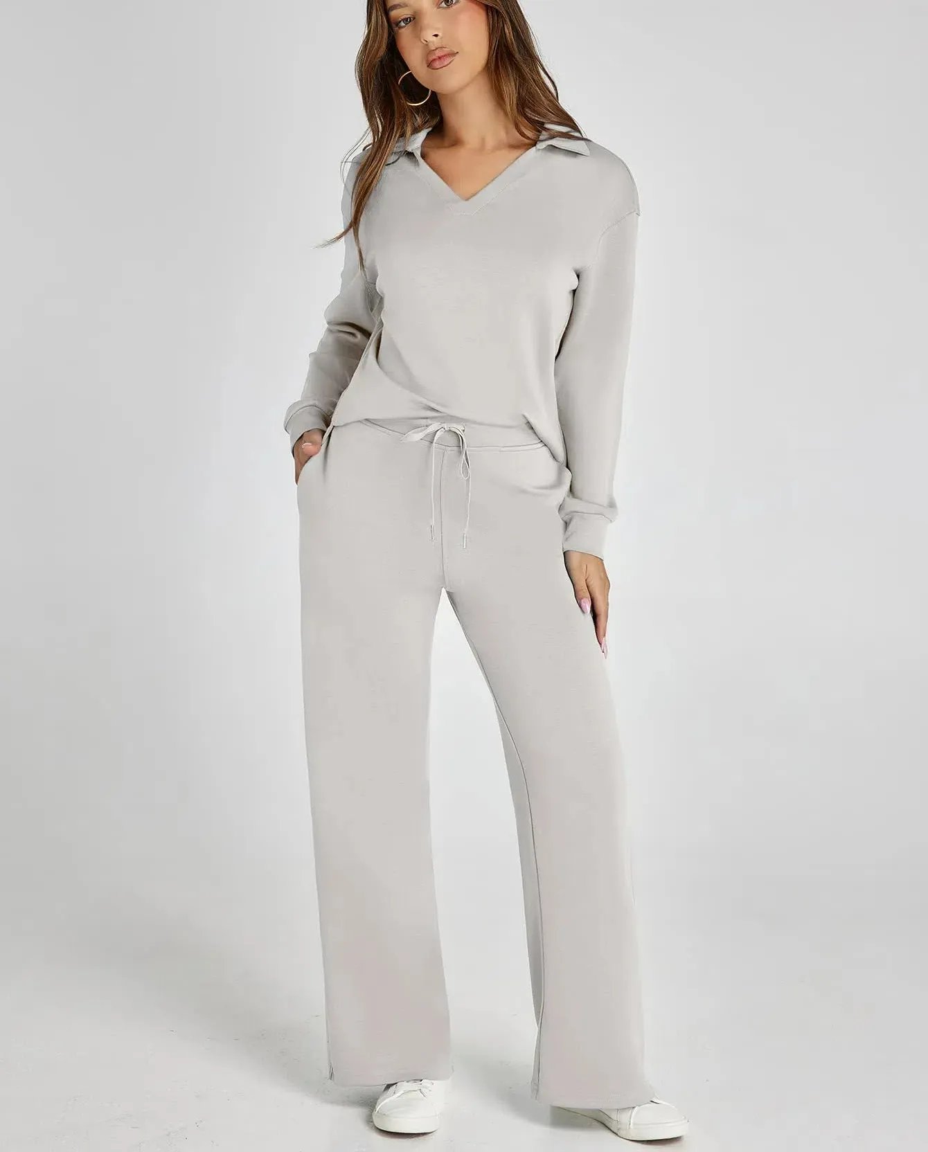 🔥Last Day Sale 49% OFF🏆️Women's 2 Piece Sets Outfits Casual Long Sleeve Sweatsuits Sets