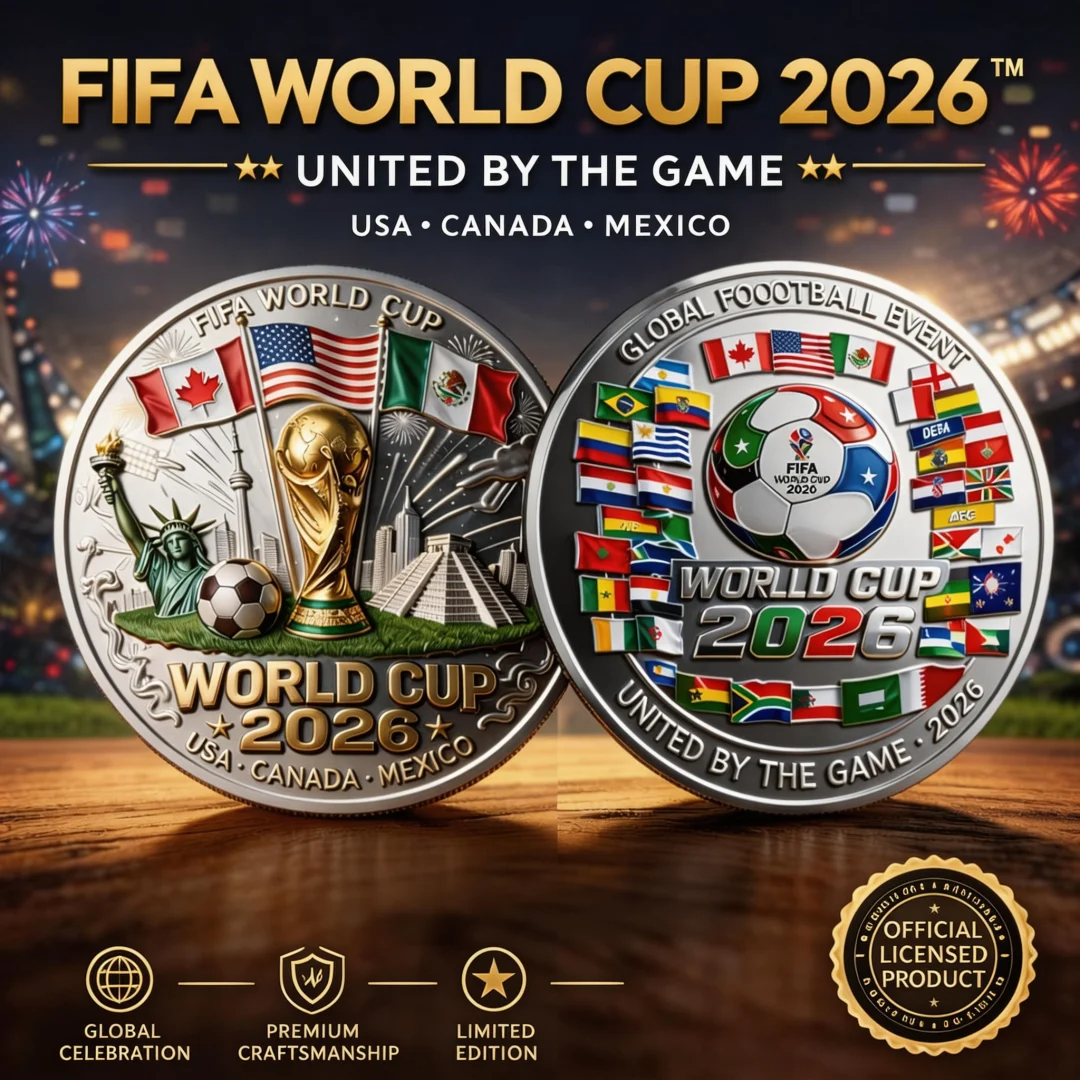🚀Flash Sale 60% OFF ⚽ World Cup 2026 Commemorative Coin – United by the Game 🌍