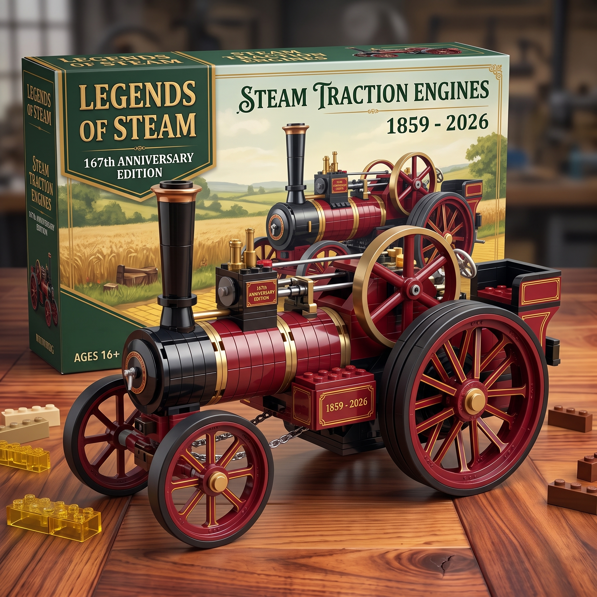 Steam Traction Engine 167th Anniversary Collector Brick Edition