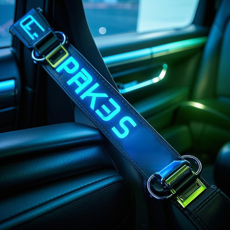 Custom Glow-in-the-Dark Seat Belt Stickers - Available in Multiple Colors