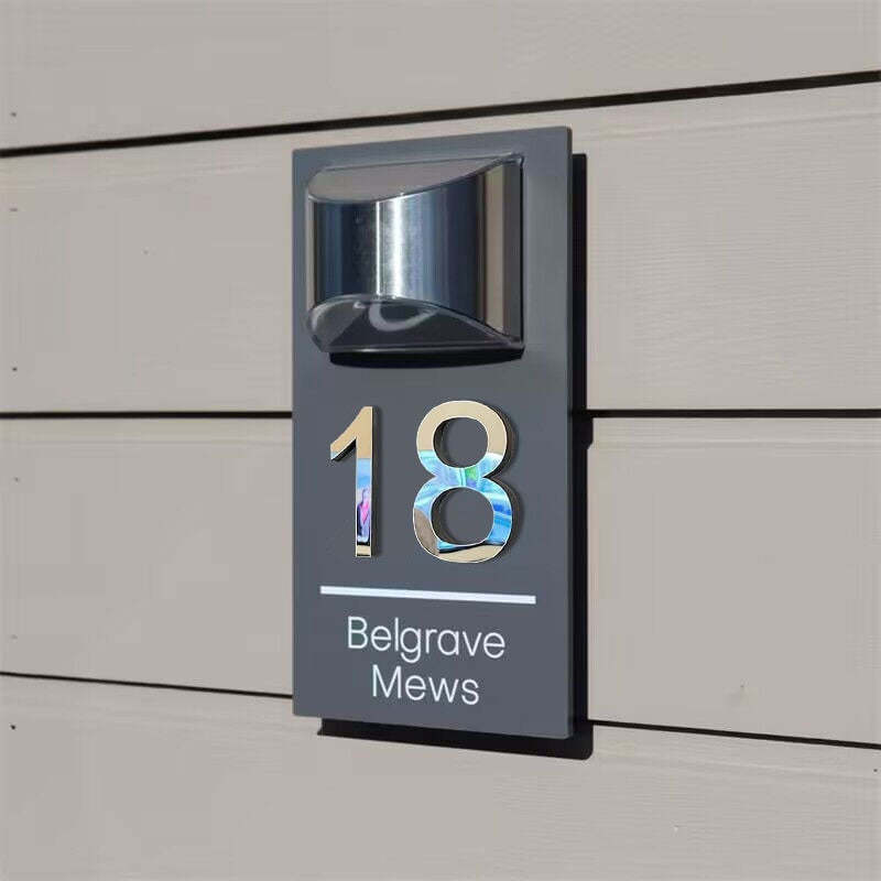 Personalized Solar 3D Modern Door Plaque