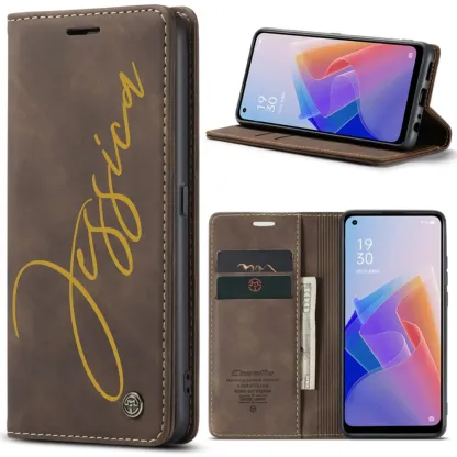 Personalised Monogram Card Holder Magnetic Wallet Phone Case