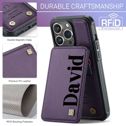 Personalised Monogram Card Holder Wallet Phone Case