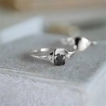 Gepersonaliseerde foto Birthstone Ring-Thanksgiving/verjaardag/verjaardag/Kerstcadeau