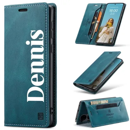 Personalised Monogram Card Holder Magnetic Wallet Phone Case