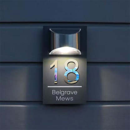 Personalized Solar 3D Modern Door Plaque