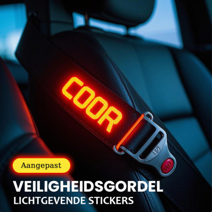 Gepersonaliseerde Glow-in-the-Dark Veiligheidsgordelstickers - Verkrijgbaar in meerdere kleuren