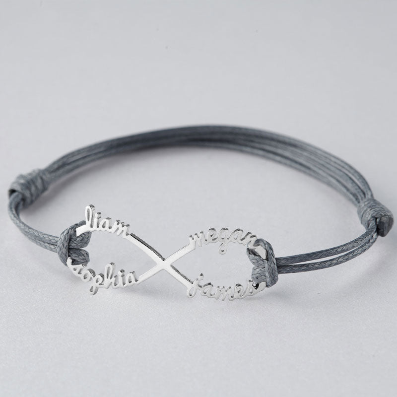 Infinity naam armband gepersonaliseerd cadeau voor vrouwen