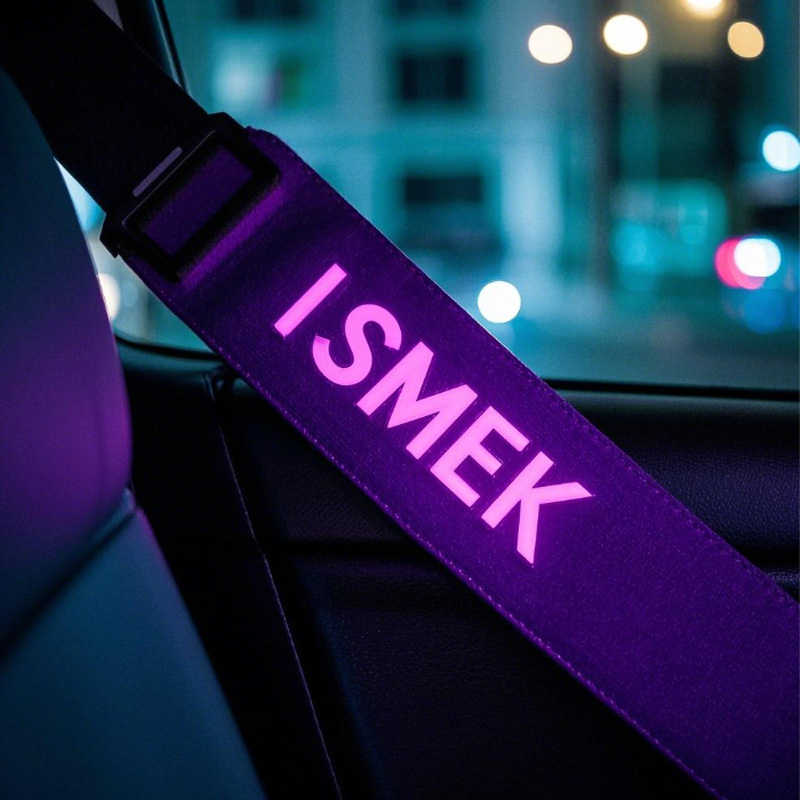 Custom Glow-in-the-Dark Seat Belt Stickers - Available in Multiple Colors