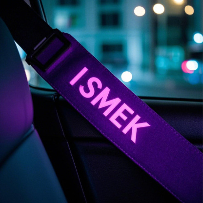 Custom Glow-in-the-Dark Seat Belt Stickers - Available in Multiple Colors