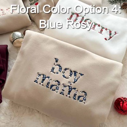 🌸Everbloom - Geborduurde bloemenmama-sweatshirt voor mama en oma