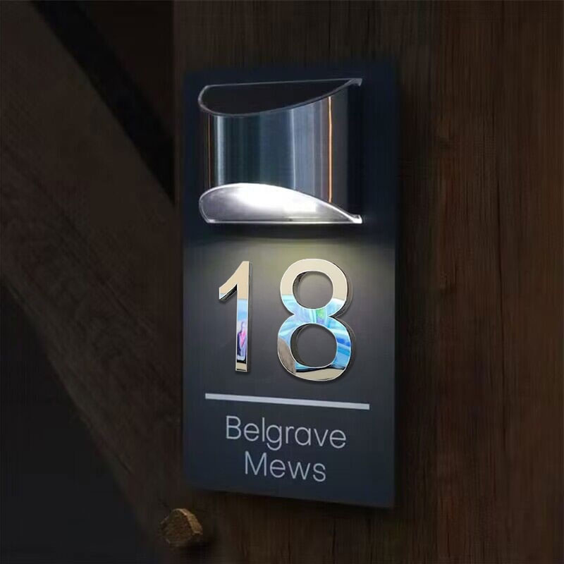 Personalized Solar 3D Modern Door Plaque