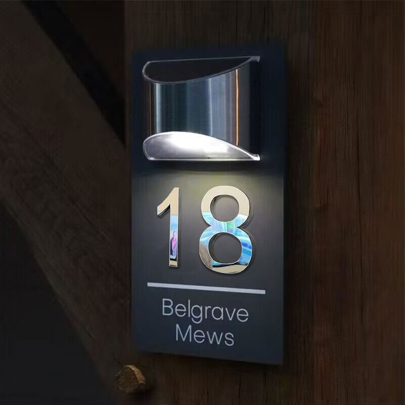 Personalized Solar 3D Modern Door Plaque