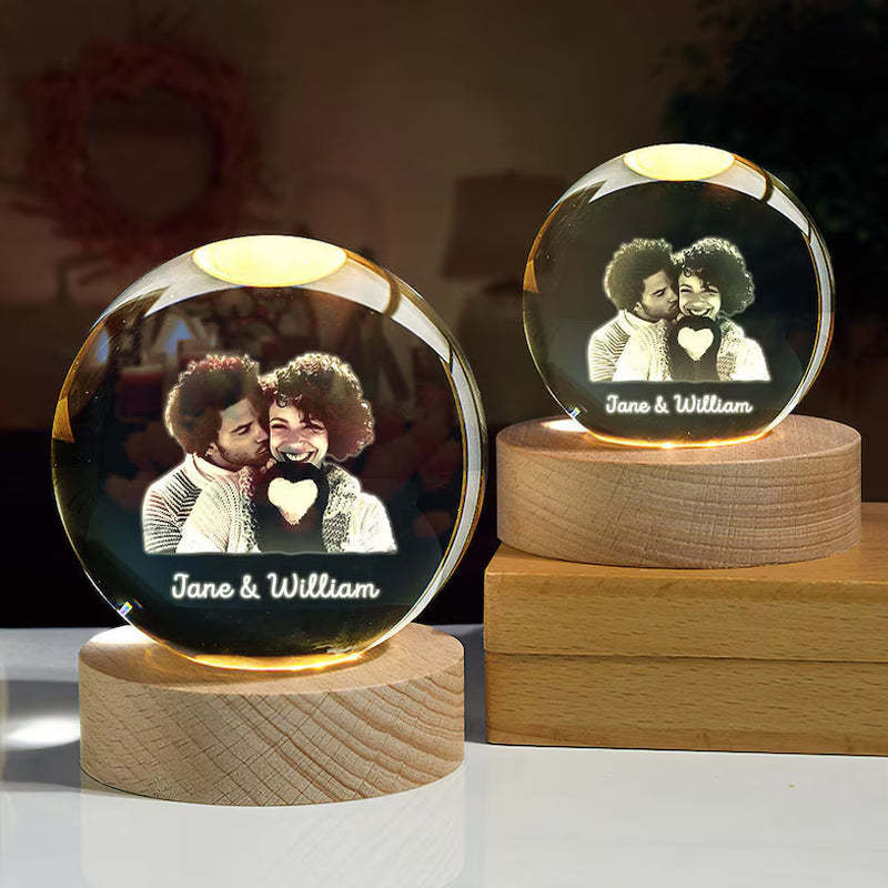 Personalized Crystal Ball Night Light
