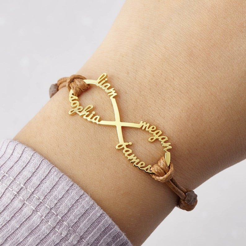 Infinity naam armband gepersonaliseerd cadeau voor vrouwen