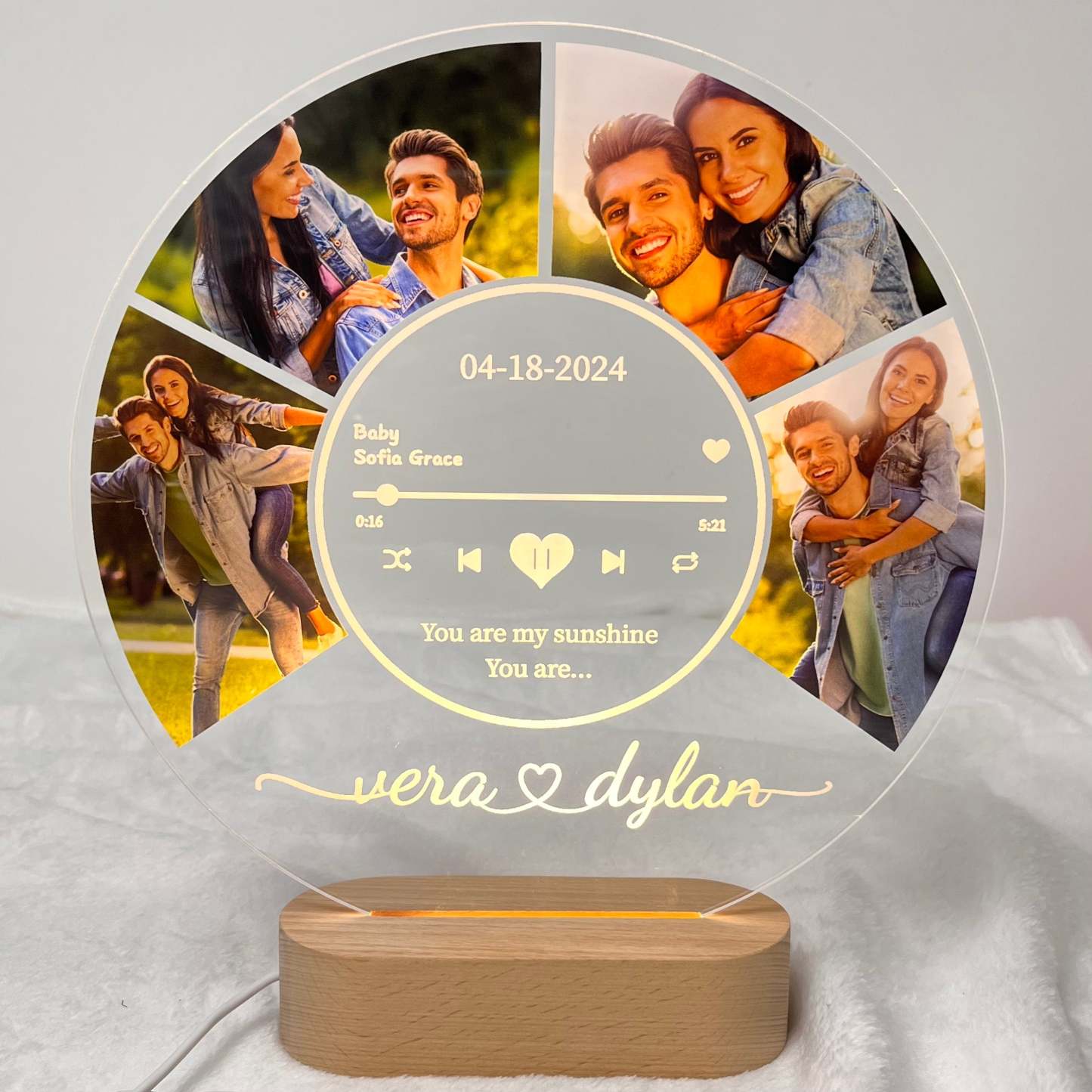 50%OFF⭐️Personalized Music Photo Night Light