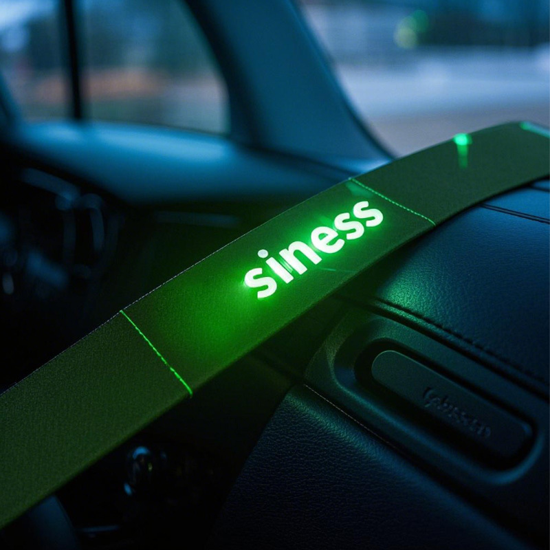 Custom Glow-in-the-Dark Seat Belt Stickers - Available in Multiple Colors