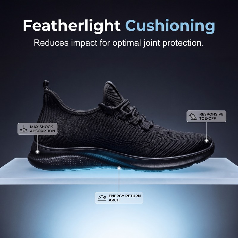 👟Get 50% OFF Your New Favorite Pair🛒Ultra Comfortable knitted fabric shoes, Lightweight Casual Walking Sneakers