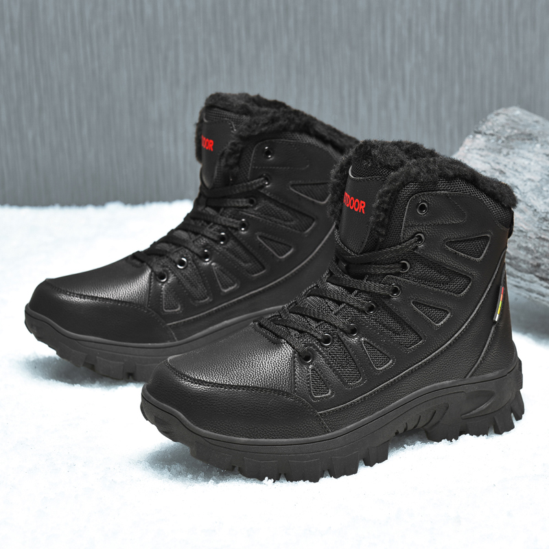 (🎁Free Socks Giveaway🧦) Men Combat Boots Waterproof Non-Slip Hiking Boots Anti-Puncture Anti-Sprain Work Boots