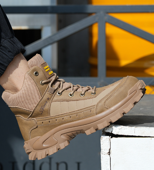 (🤜Work Hard for 5+ Years) LOOSEIN®️ Men's Waterproof Non-Slip Anti-Puncture Work Boots Orthopedic Support Hiking Boots