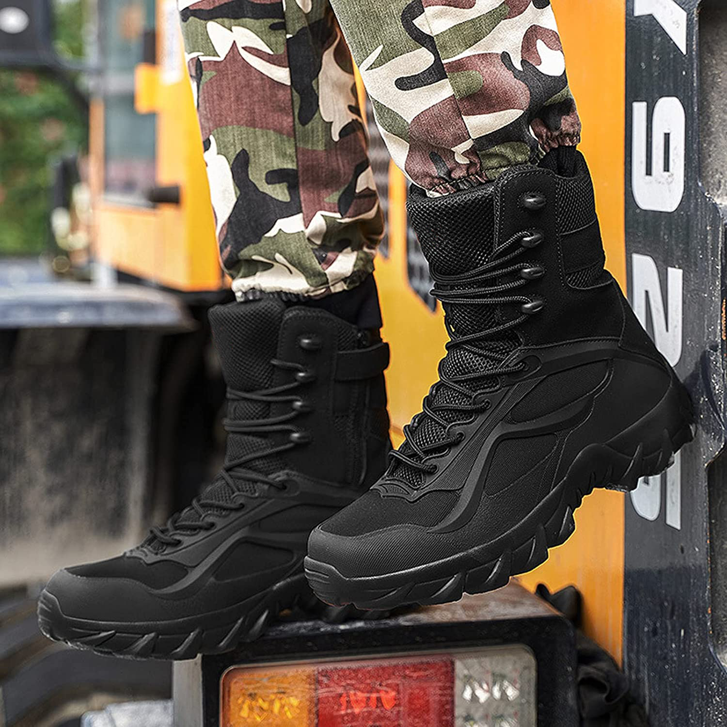 (🎖️MEMORIAL DAY SALE - 70% OFF) Men's Military Desert Combat Boots Waterproof Non-Slip Hiking Boots Work Boots
