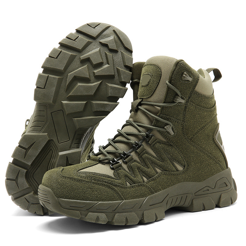 Men Outdoor Desert Tactical Combat Boots Waterproof Non-Slip Hiking Boots (Durability Upgrade)