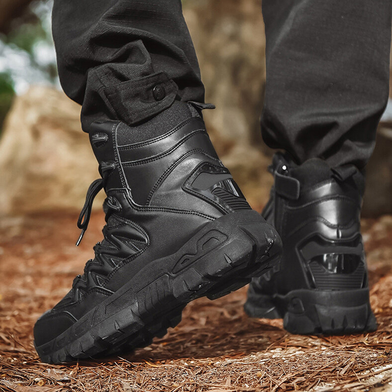 Men Outdoor Desert Tactical Combat Boots Waterproof Non-Slip Hiking Boots (Durability Upgrade)