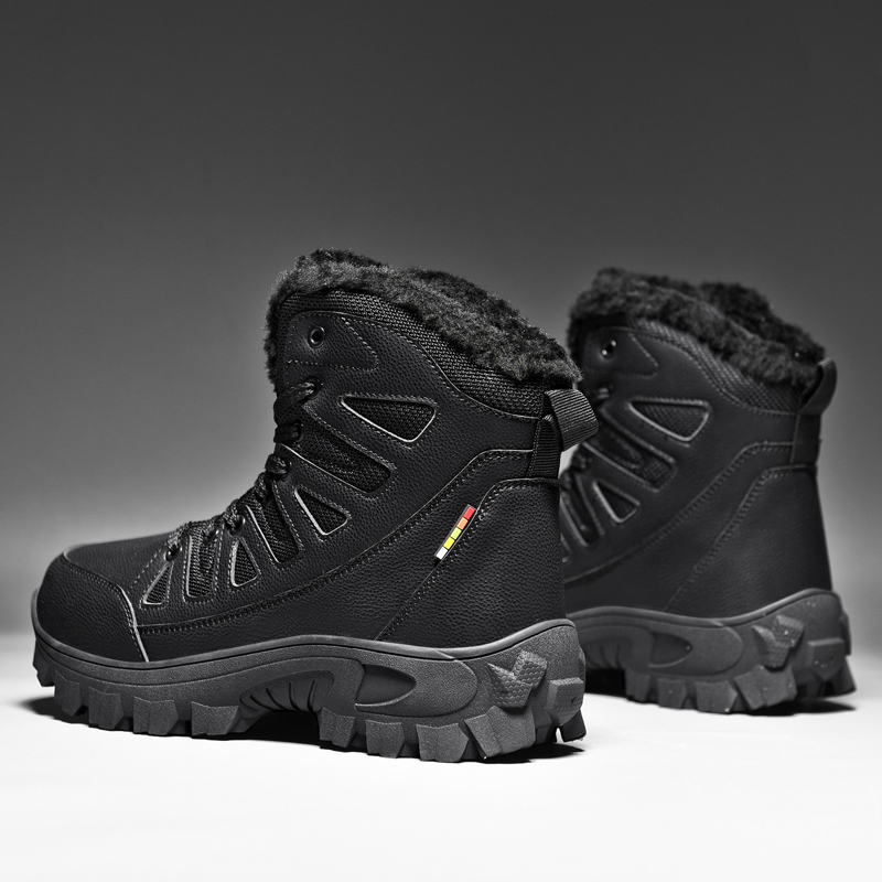 (🎁Free Socks Giveaway🧦) Men Combat Boots Waterproof Non-Slip Hiking Boots Anti-Puncture Anti-Sprain Work Boots