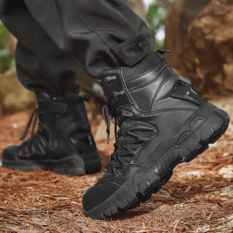 Men Outdoor Desert Tactical Combat Boots Waterproof Non-Slip Hiking Boots (Durability Upgrade)